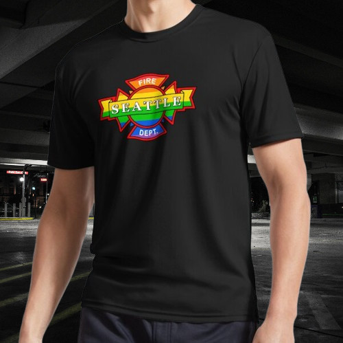 Shirt seattle fire rainbow - t-shirt,